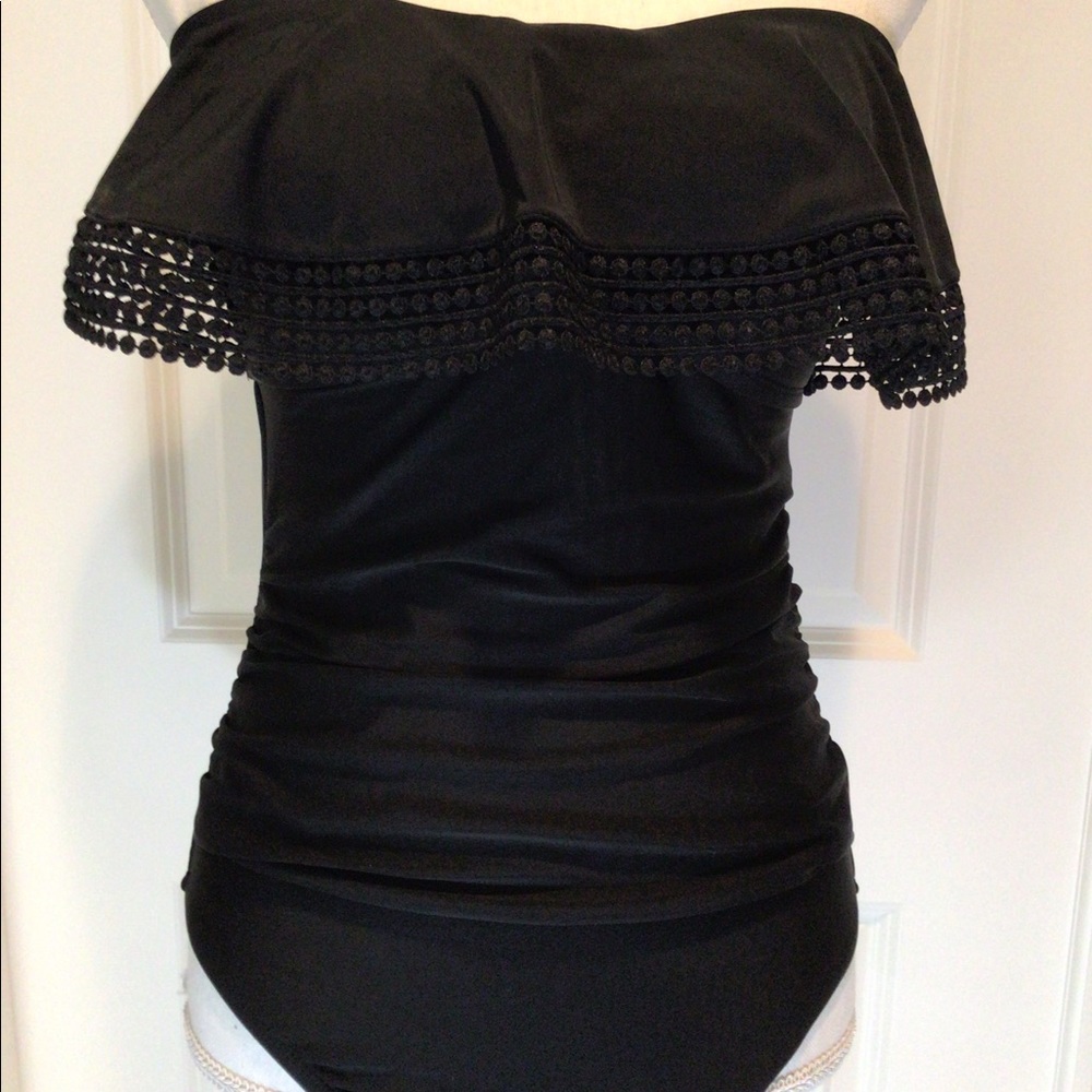Sexy Black one piece swim suit NWT